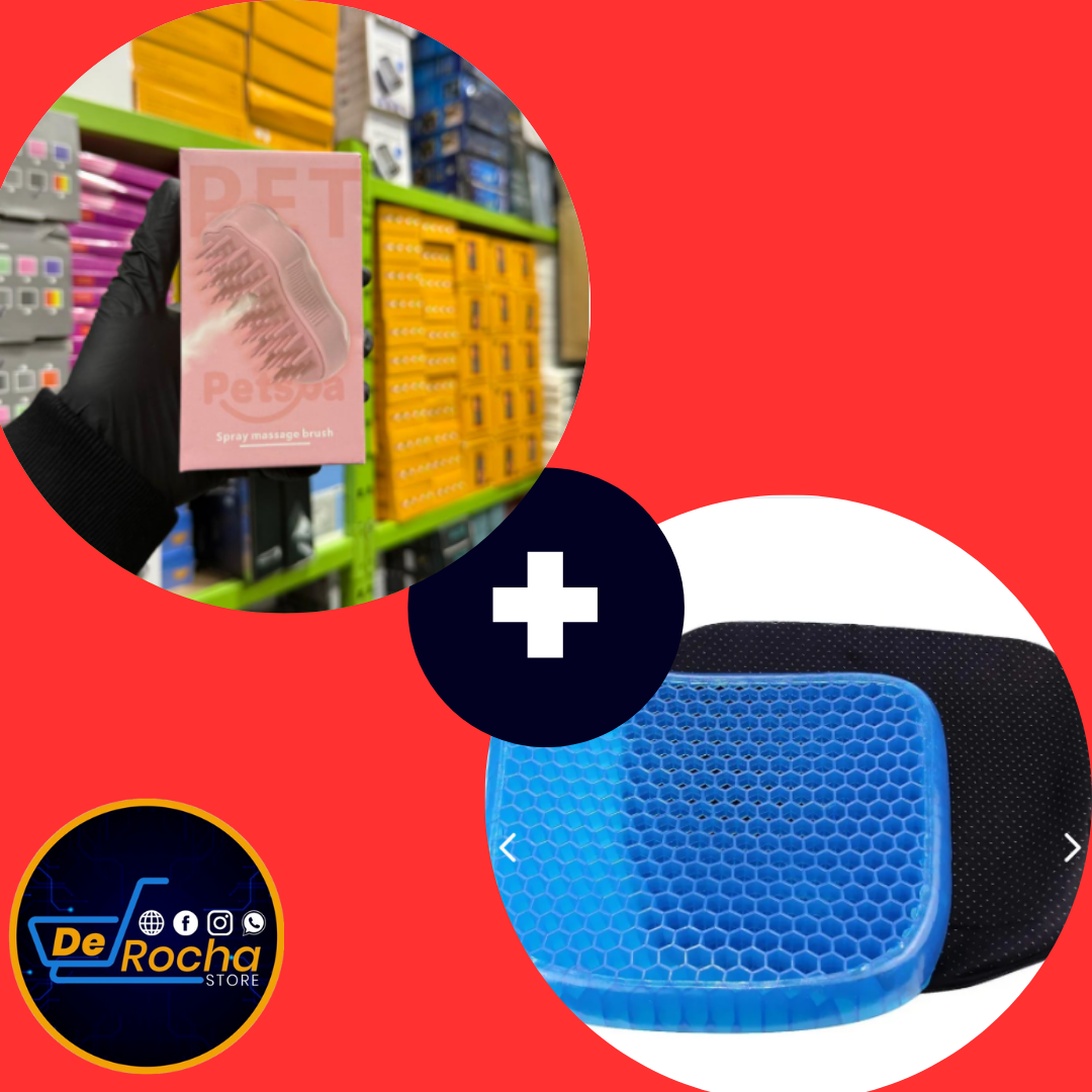 combo caja arena+cepillo vapor 3en1